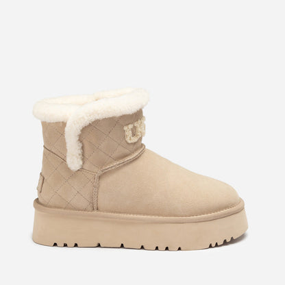 Ugg Bondi Matelasse Platform Shearling Mini Boot
