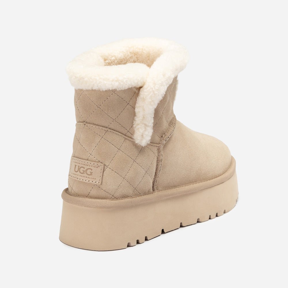 Ugg Bondi Matelasse Platform Shearling Mini Boot