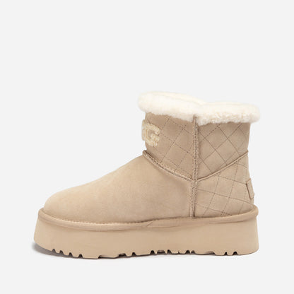 Ugg Bondi Matelasse Platform Shearling Mini Boot