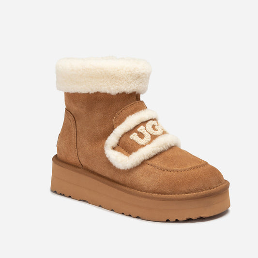 Ugg Violet Shearling Zip Platform Boot