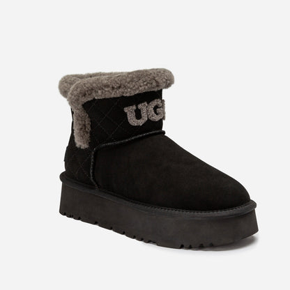 Ugg Bondi Matelasse Platform Shearling Mini Boot