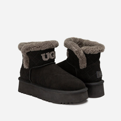 Ugg Bondi Matelasse Platform Shearling Mini Boot