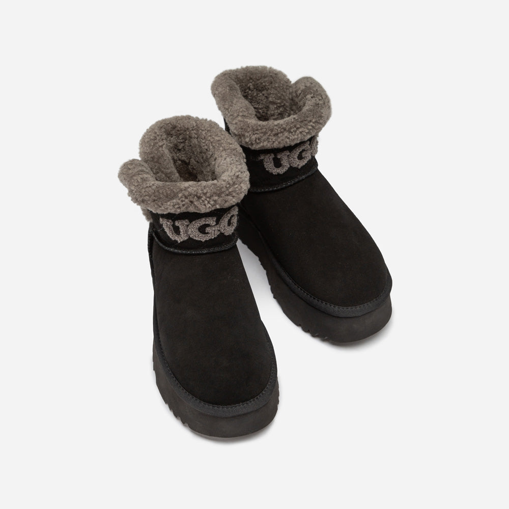 Ugg Bondi Matelasse Platform Shearling Mini Boot