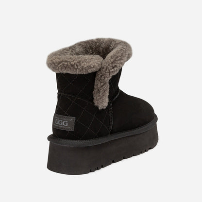 Ugg Bondi Matelasse Platform Shearling Mini Boot