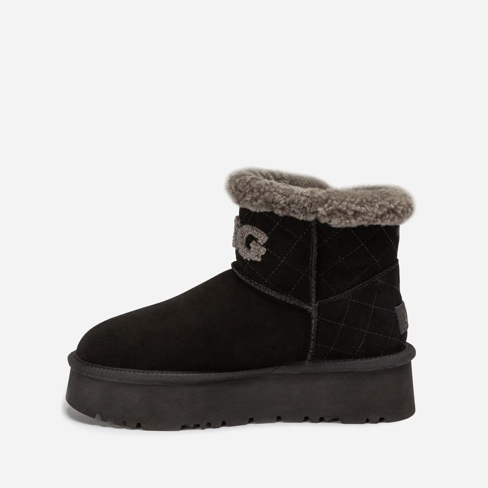 Ugg Bondi Matelasse Platform Shearling Mini Boot