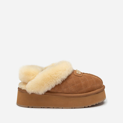 Ugg Coquette Matelassé Logo Platform Slipper (Detachable Feature)