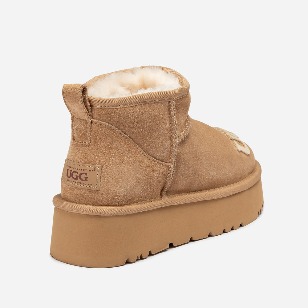 Ugg Classic Dana Emb Logo Platform Ultra Boot