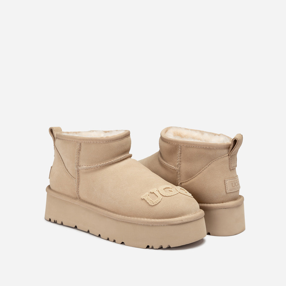 Ugg Classic Dana Emb Logo Platform Ultra Boot