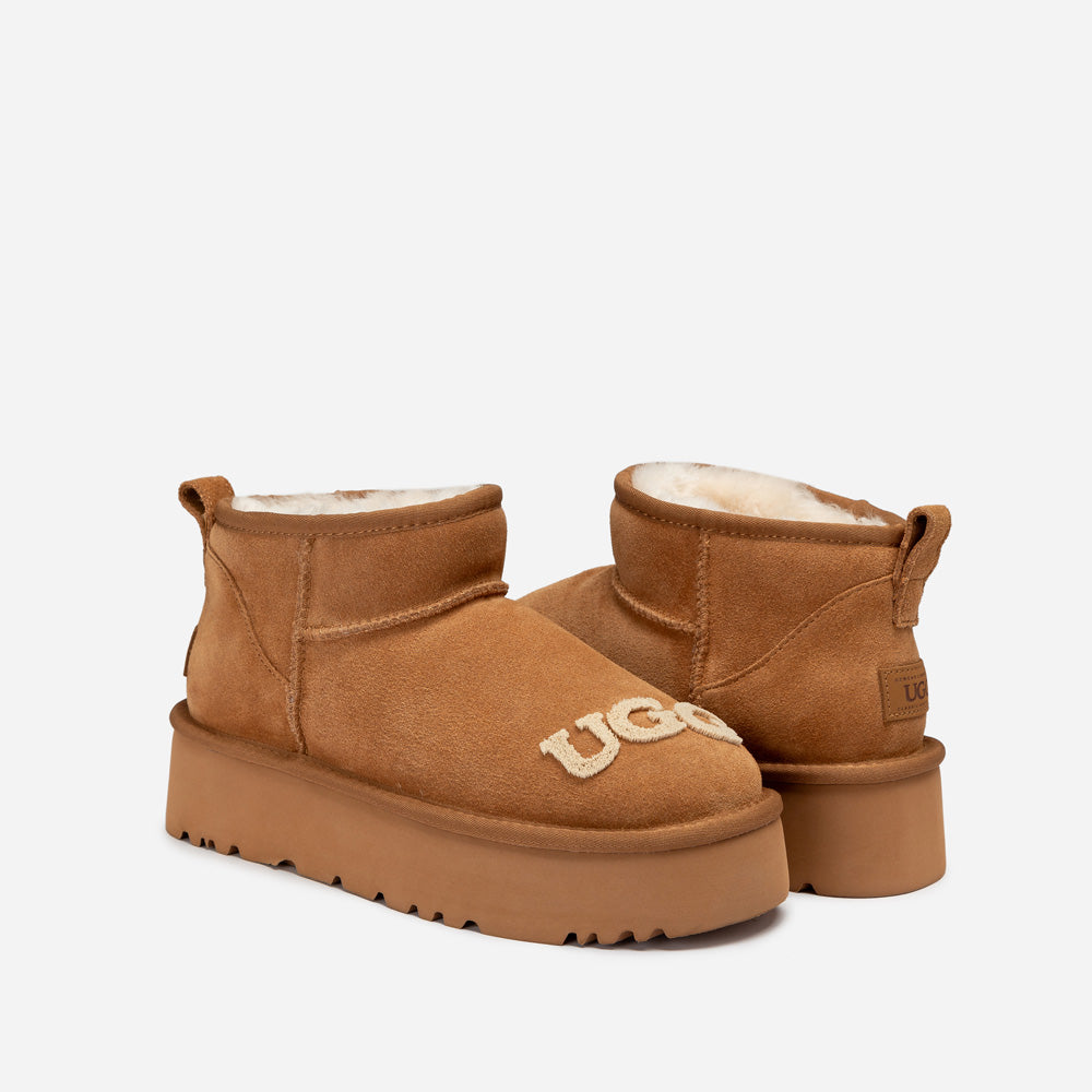Ugg Classic Dana Emb Logo Platform Ultra Boot