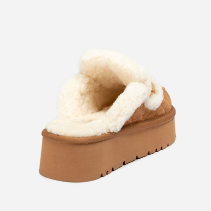 Ugg Violet Matelasse Shearling Platform Slipper