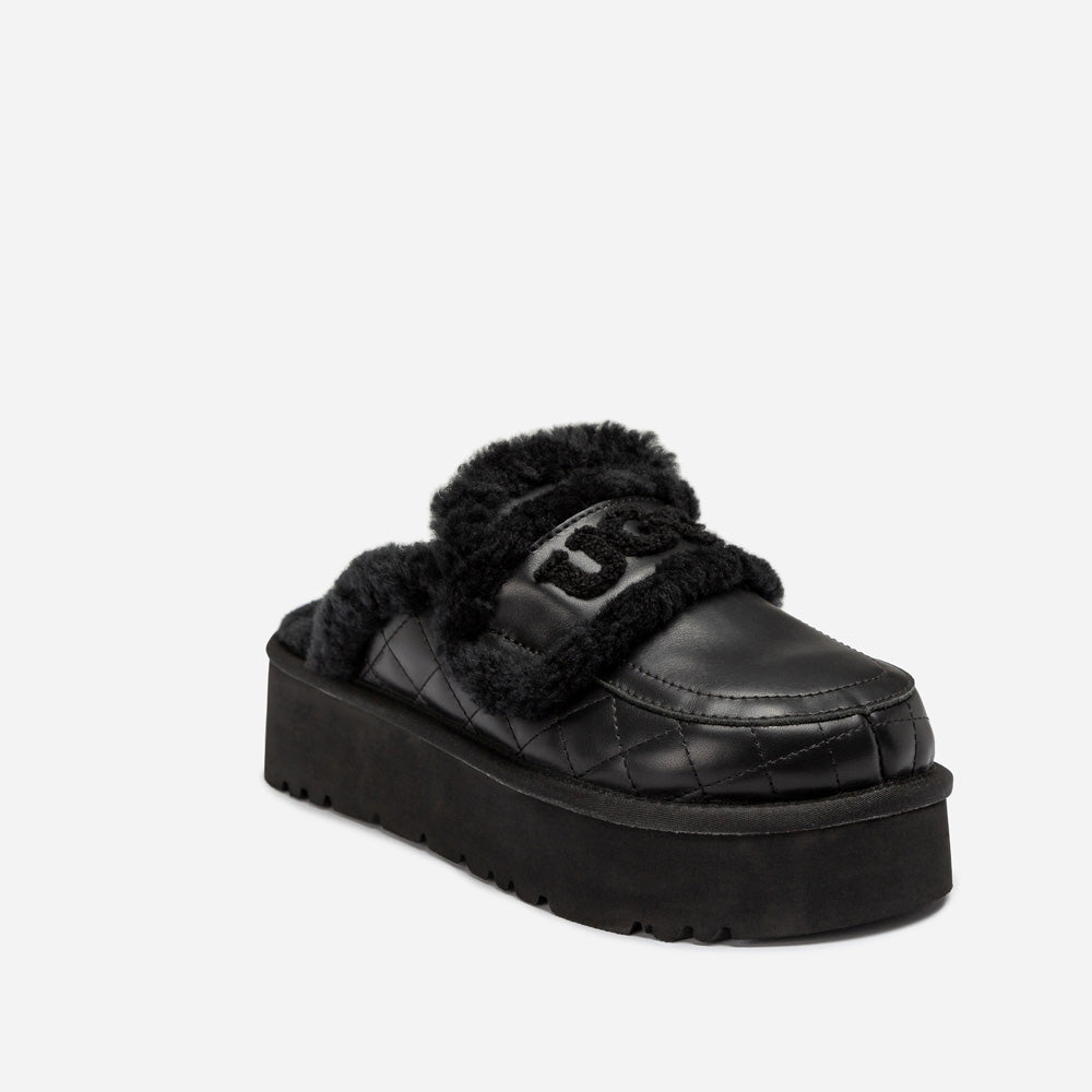 Ugg Violet Matelasse Shearling Platform Slipper