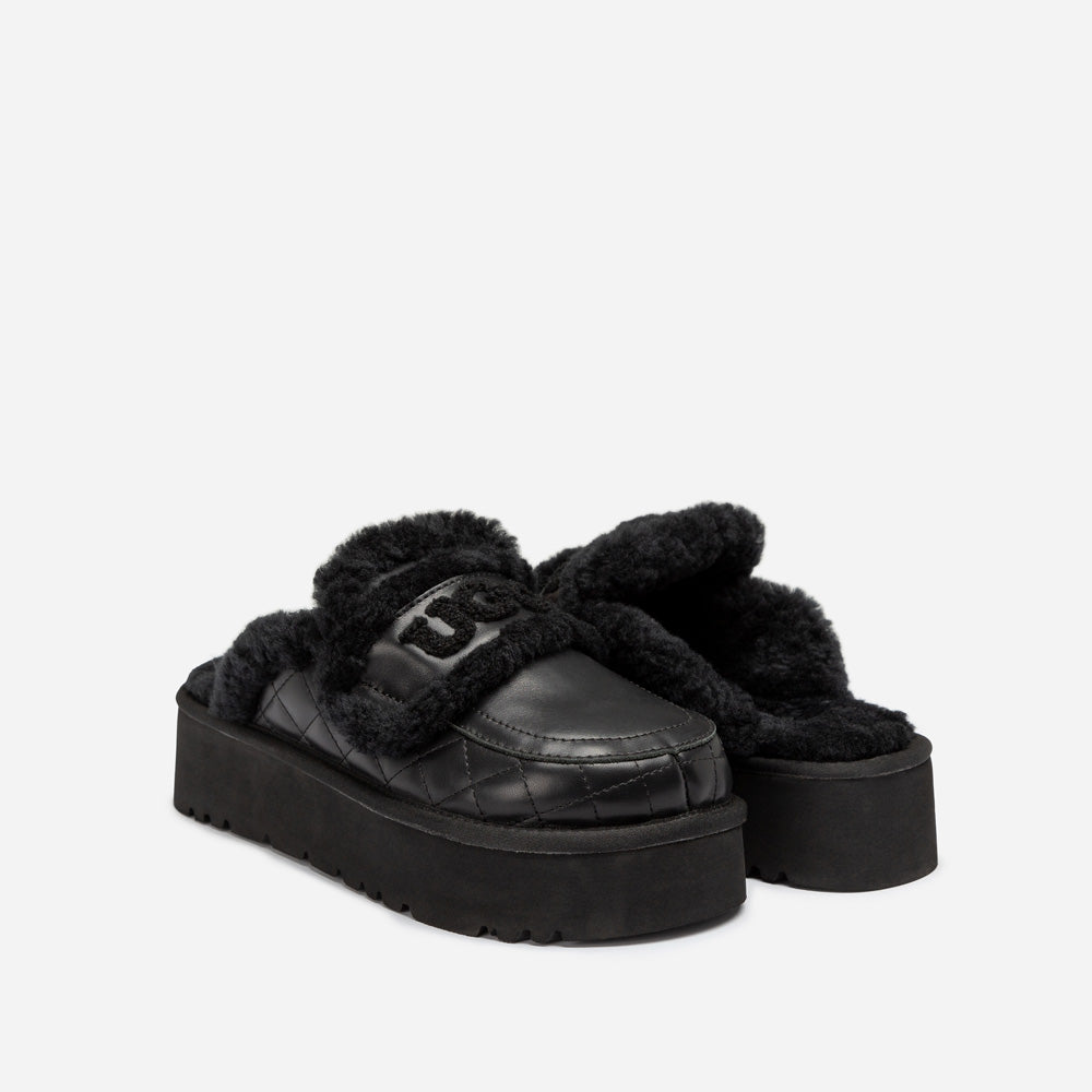 Ugg Violet Matelasse Shearling Platform Slipper