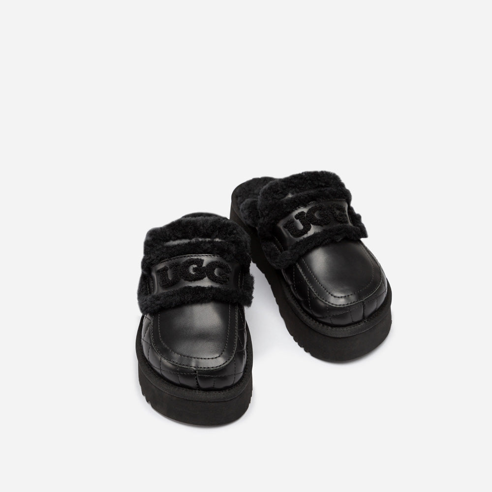 Ugg Violet Matelasse Shearling Platform Slipper