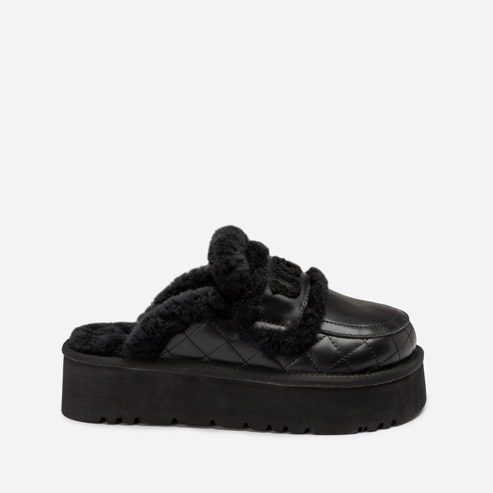 Ugg Violet Matelasse Shearling Platform Slipper