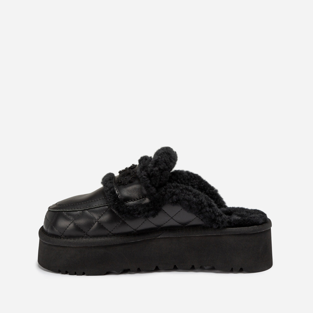 Ugg Violet Matelasse Shearling Platform Slipper