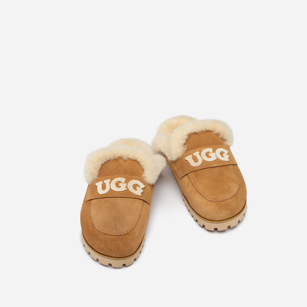 Ugg Priya Knit Logo Shearling Slipper