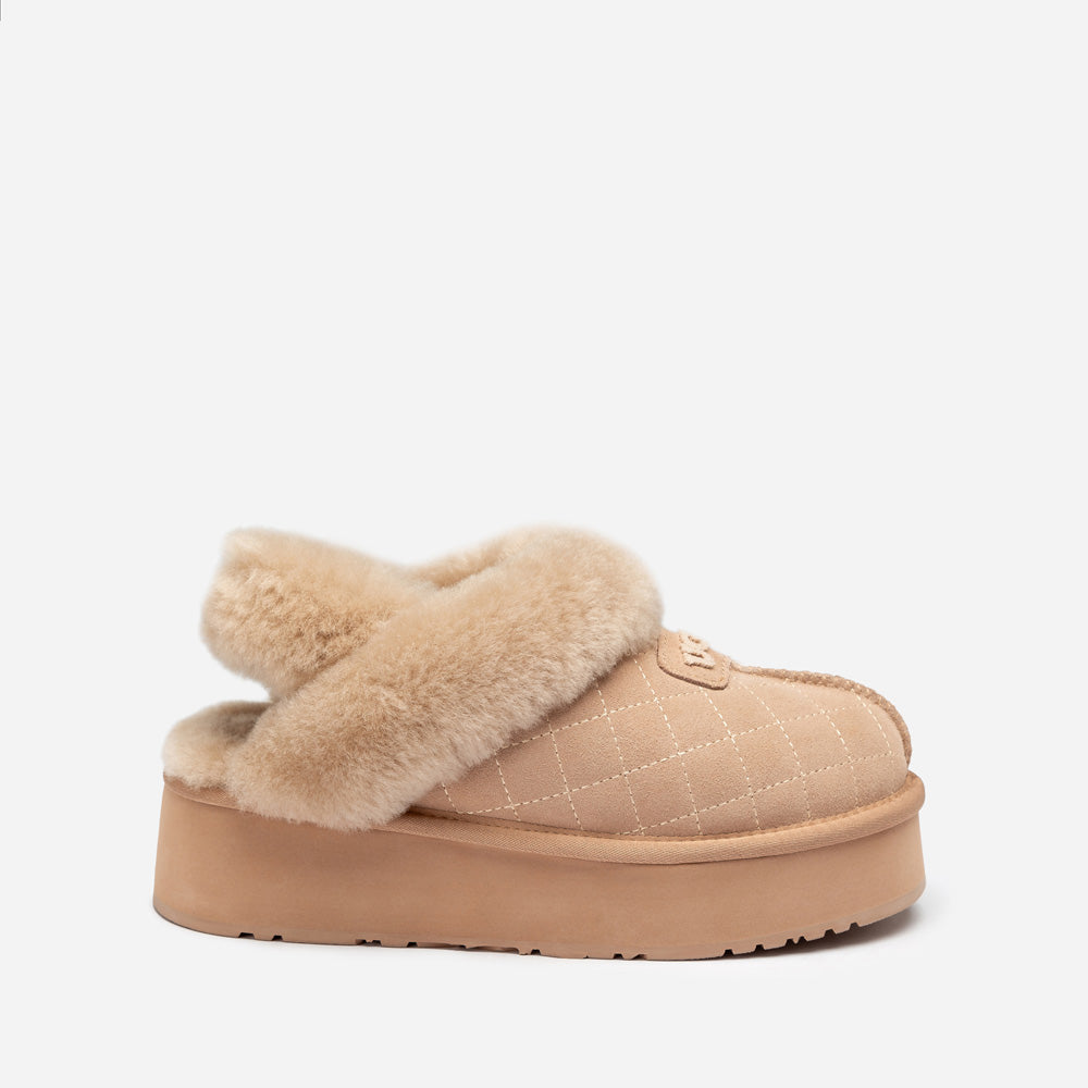 Ugg Coquette Matelassé Logo Platform Slipper (Detachable Feature)