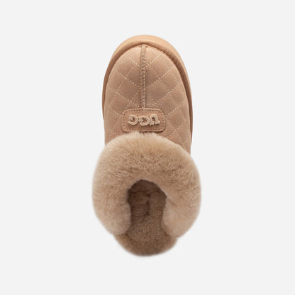Ugg Coquette Matelassé Logo Platform Slipper (Detachable Feature)