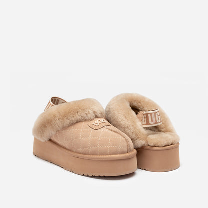 Ugg Coquette Matelassé Logo Platform Slipper (Detachable Feature)