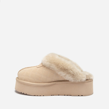 Ugg Coquette Matelassé Logo Platform Slipper (Detachable Feature)