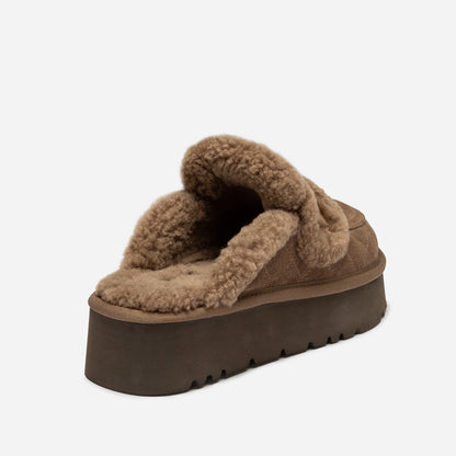 Ugg Violet Matelasse Shearling Platform Slipper