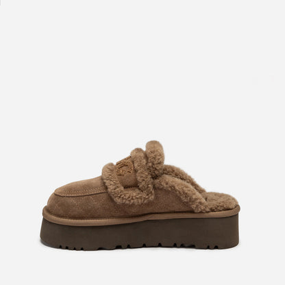 Ugg Violet Matelasse Shearling Platform Slipper