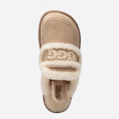 UGG Violet Matelassé Shearling Slipper (Elastic Logo, Detachable Feature)