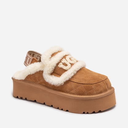 Ugg Violet Matelassé Shearling Platform Slipper (Detachable Feature)