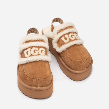 Ugg Violet Matelassé Shearling Platform Slipper (Detachable Feature)