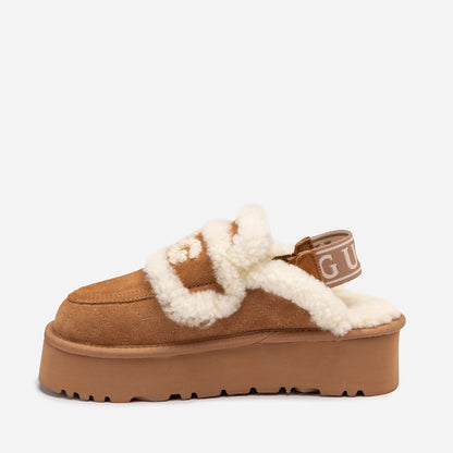Ugg Violet Matelassé Shearling Platform Slipper (Detachable Feature)