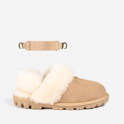 Ugg Coquette Slipper (Elastic Logo & Wool Strap) (Detachable Feature)