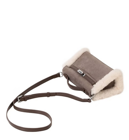 UGG Fluffy Wool Adjustable Strap Kelvy Bag