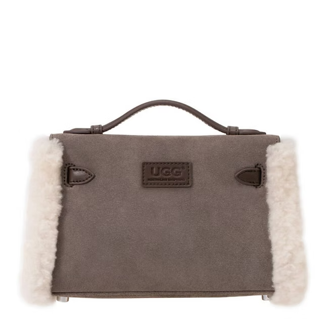 UGG Fluffy Wool Adjustable Strap Kelvy Bag