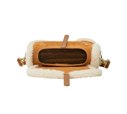 AUSTRALIAN SHEPHERD® Women Fluffy Wool Over Shoulder Saddle Bag