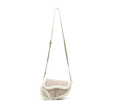 AUSTRALIAN SHEPHERD® Women Fluffy Wool Over Shoulder Saddle Bag