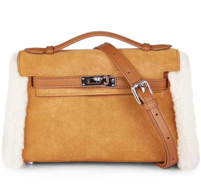 UGG Fluffy Wool Adjustable Strap Kelvy Bag