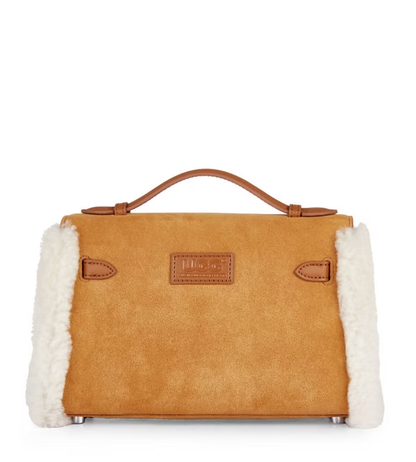 UGG Fluffy Wool Adjustable Strap Kelvy Bag