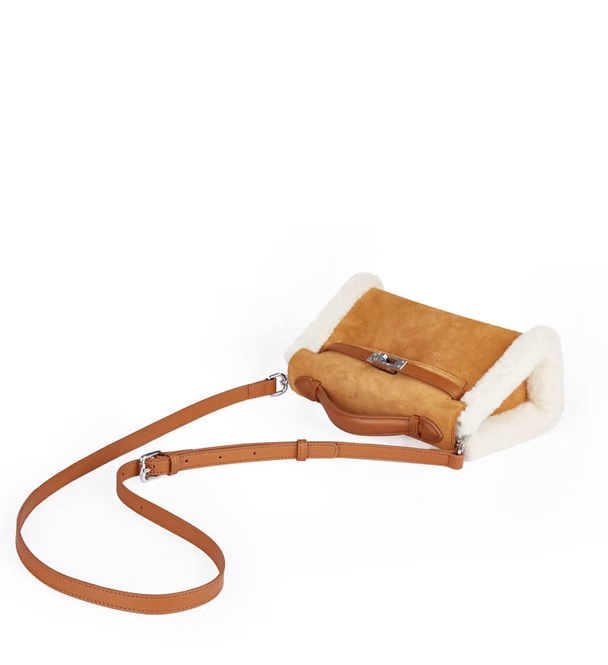 UGG Fluffy Wool Adjustable Strap Kelvy Bag