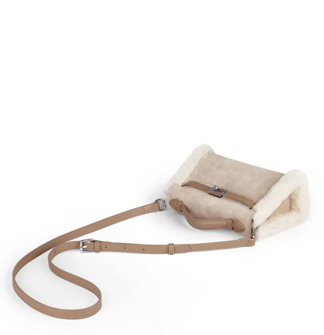 UGG Fluffy Wool Adjustable Strap Kelvy Bag